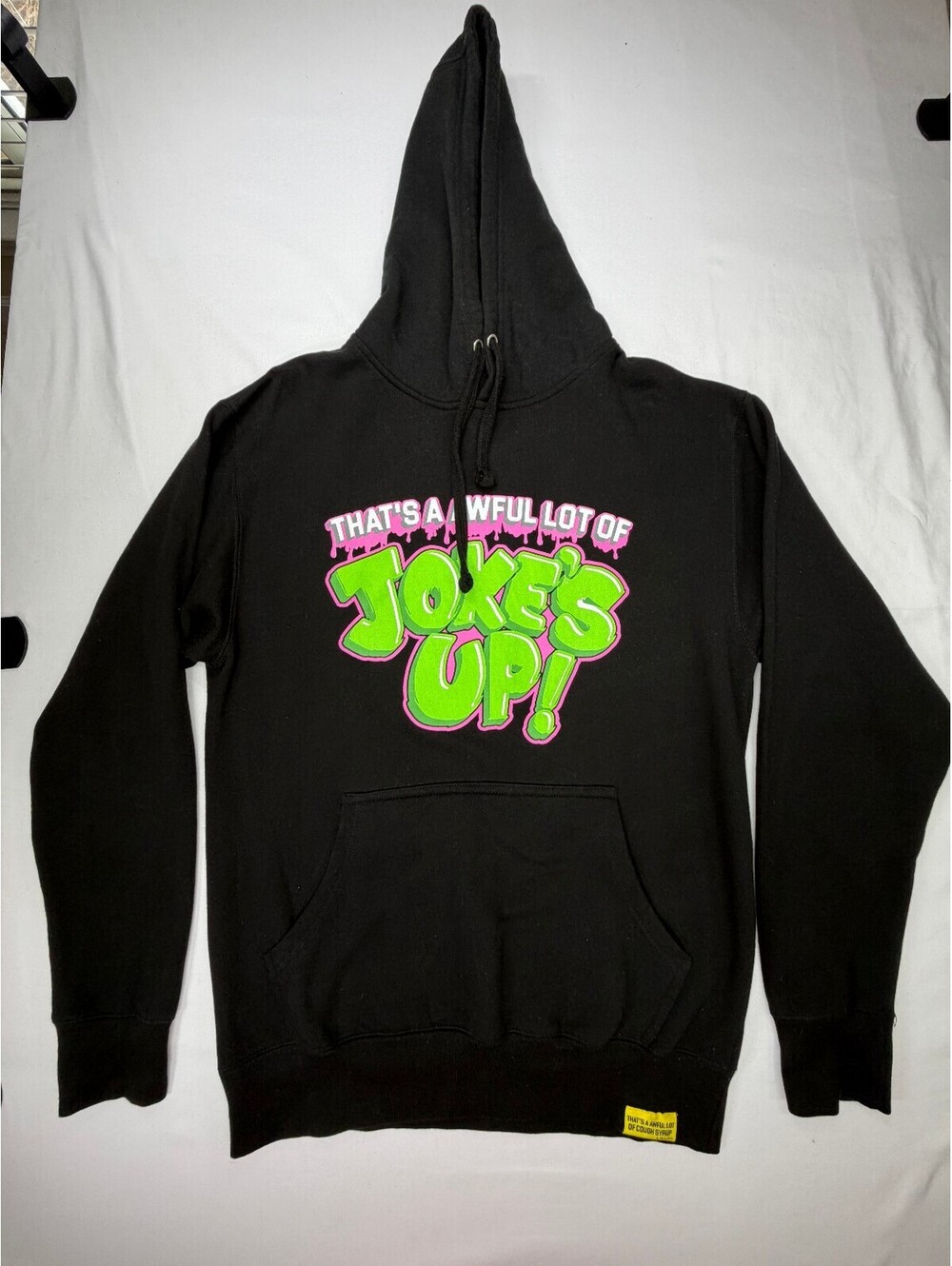 That's A Awful Lot Of Cough Syrup x Jokes Up Men's Hoodie Pullover Size M Black